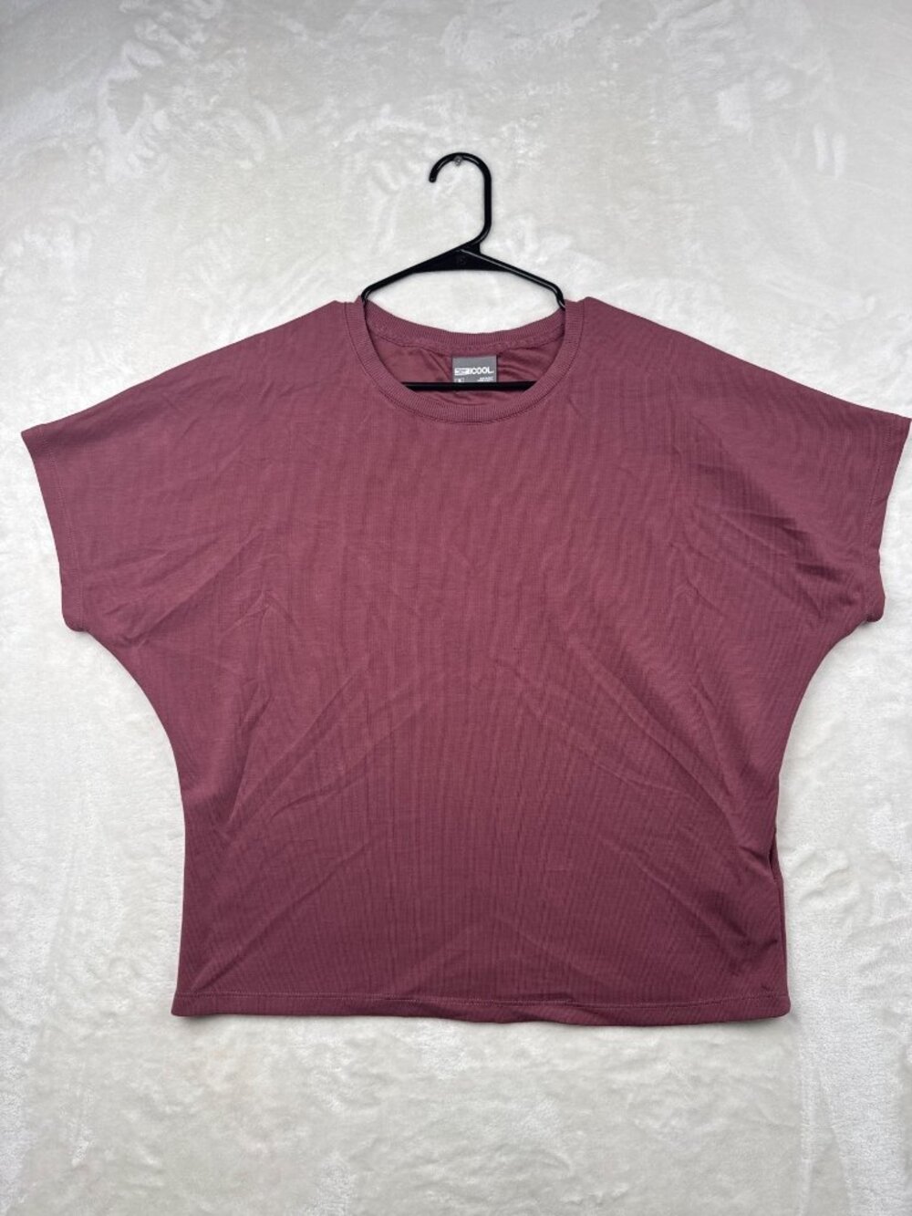 32 Degrees Cool Mauve Oversized Short Sleeve Top M